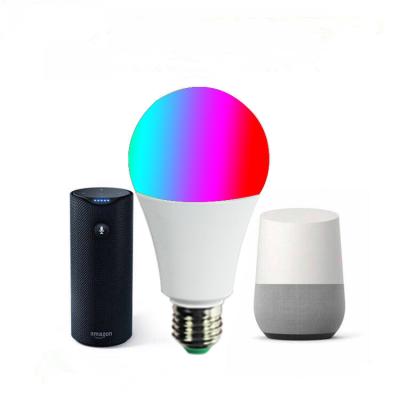 China WIFI LED bulb RGB+white Multi color changing APP phone control smart wifi led bulb Amazon alexa voice control for sale