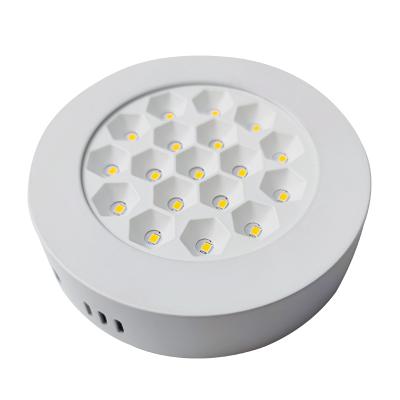 China Led panel light frameless with surface base with honeycomb round panel light and cct adjustable panel light for sale