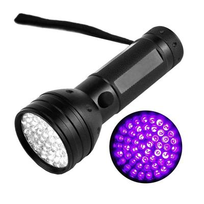 China Purple Light UV LED flashlight torch with high brightness and long working hour rechargeable battery for sale