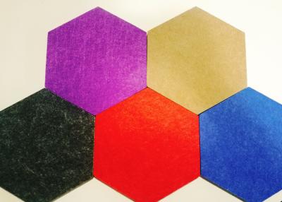 China 4x8 Sustainable 3d Felt Acoustic Wall Panels Hexagon shaped for sale