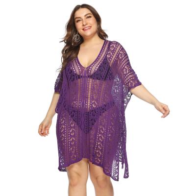 China Breathable Swimsuit Cover Up Women Plus Size Mesh Beach Cover Up Swimwear And Beachwear for sale