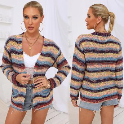 China Breathable Colorful Cardigan Sweater With Pockets Kardigans For Women 2021 for sale