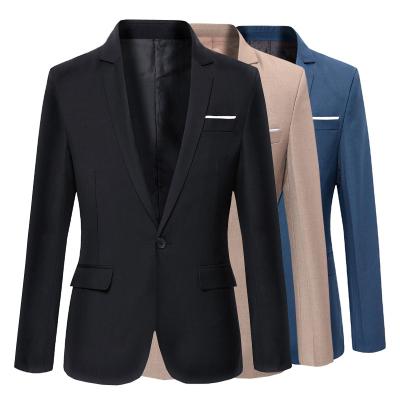 China New Fashion Masculino Men's Cotton Blazer Korea Style Anti-Static Casual Slim Blazer Suits Jacket Blazers Men's Clothing Size M-5XL for sale