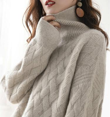 China Wool viable sweater summer basic new by turtle neck cashmere sweater women's 2021 style breeze sweater autumn and winter thick loose languid for sale