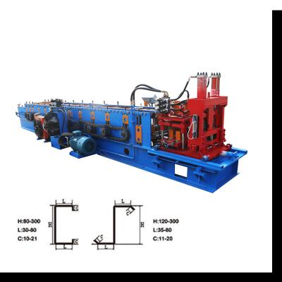 China Hotels full automatic cold steel strip profile c z purlin roll forming machinery roof truss forming machine for sale