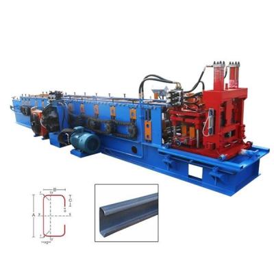 China Hotels c-purlin c automatic variable size c 80-300 channel color steel purlin wall panels cnc roll forming machine for sale