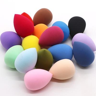 China New Selling WaterDrop Color Shape Non-latex Beauty Washable Hot Super Soft Eggs Cosmetic Sponge esponja de maquillaje Blender Makeup Remover for sale