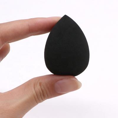 China Color 45*30mm Waterdrop Washable Shape Black Non-latex Microfiber Beauty Makeup Foundation Washable Sponge Puff for sale