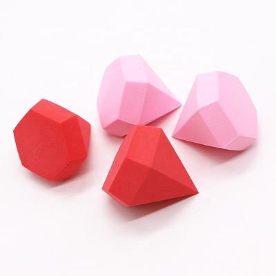 China Wholesale Pink Diamond Shape Free Latex Washable Foundation Blender Cosmetic Makeup Sponge Puff Washable for sale