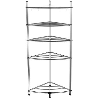 China Kitchen Living Space Bathroom Soap Corner Storagoe Shower Rack Metal Hanging Racks Organize Toilet Shelf Storage Organizer for sale