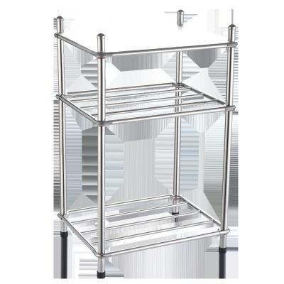 China Sustainable Kitchen Pot Racks Three Or Five Tier Kitchen Racks Floor Multifunctional Storage Pot Racks for sale