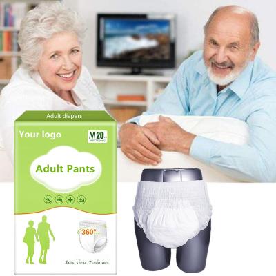 China Free Sample Printed Hospital Home Use Cheap Adult Diaper Pants Disposable Adult Pull Up Pants Diaper For Adult Diaper Diaper for sale