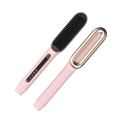 China Suitable for Fashionable Nondisposable to Dormitory Comb Ceramic Heating Curly Hair Electric Anti-scalding Straight Comb for sale