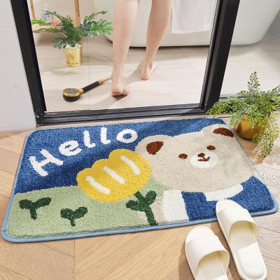 China Viable Microfiber Backing Indoor Rug Design Kids Room Creative Animal Mat Non To Slip Bath Mat Kids Play Mat for sale