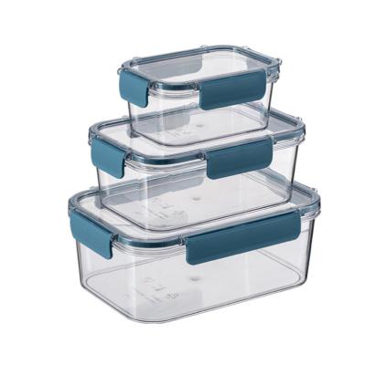 China Transparent Plastic Food Storage Box PET Container Food Container Fruit Vegetable Freshness Storage Food Bowl for sale