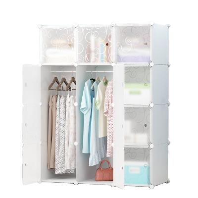 China Durable Eco-friendly Wholesale Portable Wardrobe Cabinet Clothes Organizer No-Woven Fabric Storage Shelf for sale