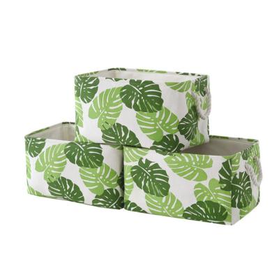 China Eco-friendly Durable Modern Home INS Toy Storage Box Foldable Canvas Cloth Basket Cloth Storage Box for sale