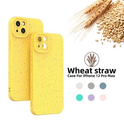 China Shockproof Biodegradable Phone Case Compostable Eco Friendly Wheat Straw full Biodegradable Phone Case for iPhone14 13 12 11 Mini Pro Max for sale