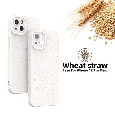 China Shockproof For iPhone 14 Eco Shockproof TPU Compostable Eco Friendly Wheat Straw Biodegradable Phone Case for iPhone 7 8 13 12 1 for sale