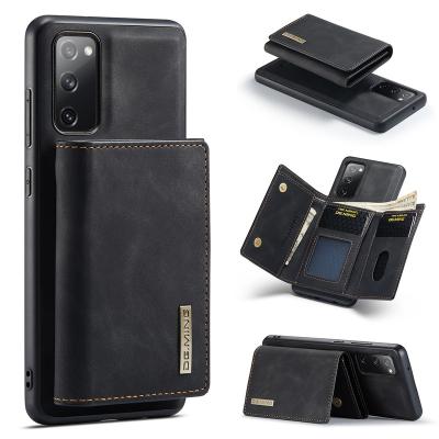 China Shockproof High Quality Wallet Function PU Luxury Magnetic Leather Smartphone Mobile Cell Phone Case With Card Holder For samsung s20 fe for sale