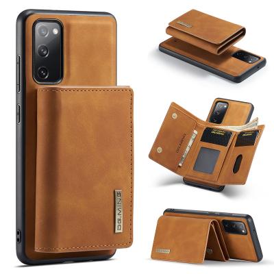 China Shockproof Luxury Designer Latest Fashion Stuck Leather Phone Case With Card Holder Phone Case For Samsung Galaxy S20 Fe Case for sale