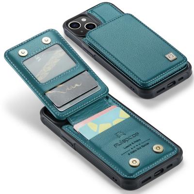 China Shockproof Luxury Wallet PU Leather Mobile Phone Case For iPhone 15 Pro Max With Card Holder for sale