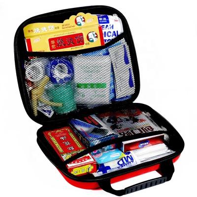 China Durable Medical Carrying Cases Waterproof First Aid Kit EVA Hard Case Travel First Aid Leather Case PU Kit For Cars Mini First Aid for sale