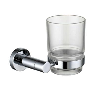 China Modern China Factory Single Toothbrush Cup Holder  Brass Stainless Steel Chrome Tumbler Holder for sale