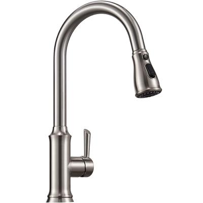 China Pull Out Spray Manufacturer Flexible Hose Economical durable home water tap 304 Stainless Steel hot and cold pull down kitchen sink faucets for sale