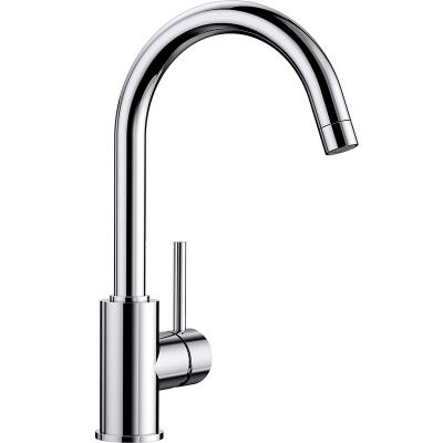 China Metered Faucets Cheap philippine farmhouse hot and cold water splash-proof sink rotating 304 stainless steel Chrome Polished faucet for kitchen for sale