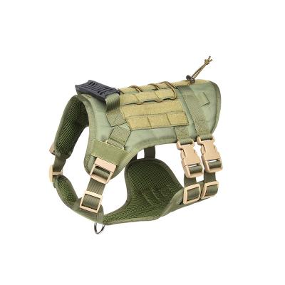 China Custom Adjustable Dog Harness Dog Saddle Bag Backpack Camping Hiking Hiking Backpack Dog Harness Tactical Set for sale