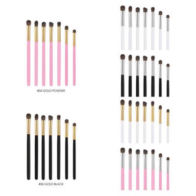 China Angular Blush Wholesale 7PCS Purple Makeup Brushes Tools Face Foundation Eyeshadow Brush Cosmetic Private Label Brushes Makeup Set for sale