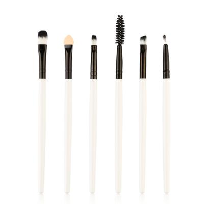 China Angular Blush 6Pcs Professional Custom Eyeshadow Makeup Brush Set Eyebrow Cosmetic Brushes For Make Up for sale