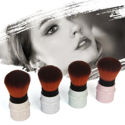 China Angular Blush Professional Retractable Kabuki Makeup Brushes Face Powder Sweep Loose Powder Blush Multifunctional Make Up Brush for sale