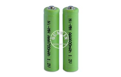 中国 小型の懐中電燈のカムコーダーのための Nimh の充電電池のパック 1.2Volt AAA 600mAh 販売のため