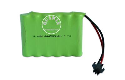 China Environmental Nimh Rechargeable Battery Pack 7.2V AAA 500mah for sale