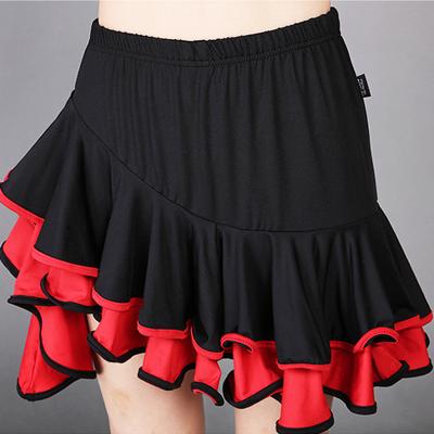 China Skirts Hot Sale Performance Wear Women Latin Dance Skirt Competition Pleated Mini Skirt Girls Ballroom Salsa Costumes Cha Cha for sale