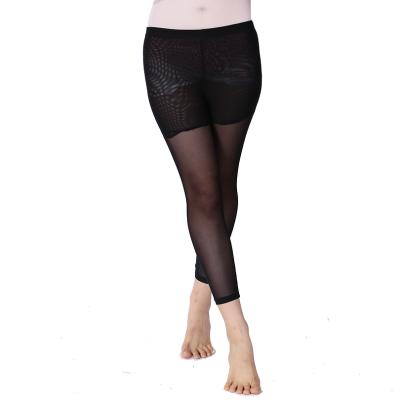 China Women Fitness Mesh Black Mesh Stretchable Leggings Bulge Dance Pants Practice for sale