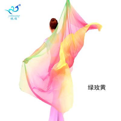 China Colorful Veil Women Belly Dance Professionals Belly Dance Veils Scarf Stage Performance Fan Tribal Veil for sale