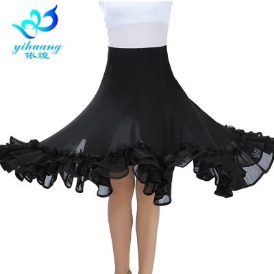 China Long Skirt OEM Women Girls Dance Ballroom Skirt Waltz Competition Skirt for sale