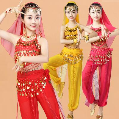 China Sets Girls Belly Dance Performance Costume Kids Bollywood Dance Costume for sale