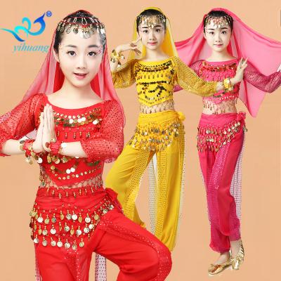 China Sets Performance Wear Kids Belly Bollywood Dance Costumes For Girls Belly Dance Outfits for sale