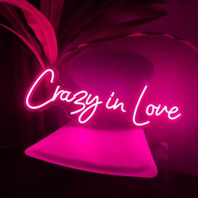 China Crazy Buildings In Love Bar Club Light Custom Neon Sign Led Art Wall Neon Lights for sale