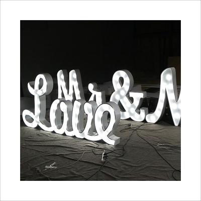 China Llluminated Marquee Letters 5ft Tall Large Bulb Letter High Quality Custom Decorative Light Bulb Letters for sale