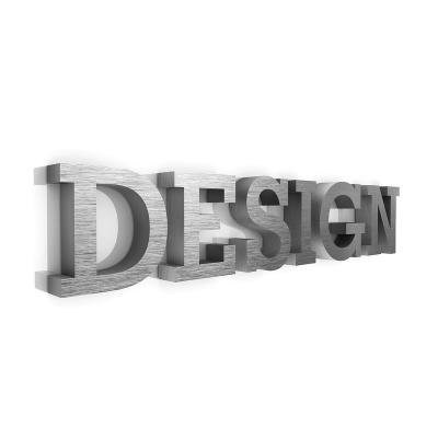 China Retail Store Custom Brushed Stainless Steel Metal Sign 3d Cut 3d Metal Alphabet / Laser Unlit Store Name Logo for sale