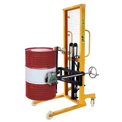 China Building Material Shops Removable Hydraulic Drum Lifter Manual Hydraulic Hand Lifter Trolley Oil Drum Stacker Electric Pallet Truck for sale