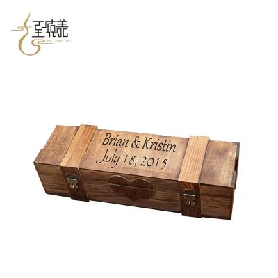 China High Quality Wooden Wine Box Wine Gift Bottle Wooden Box for sale