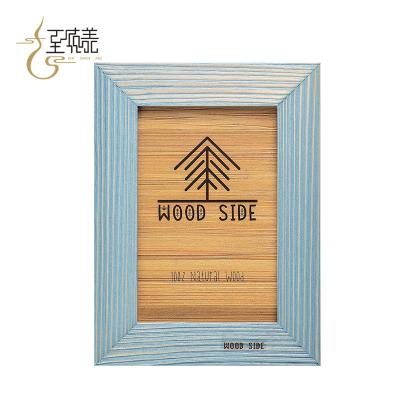 China China Supplier Wooden Blue Picture Home Etc Wooden Photo Frames for wholesale gift with glass for sale