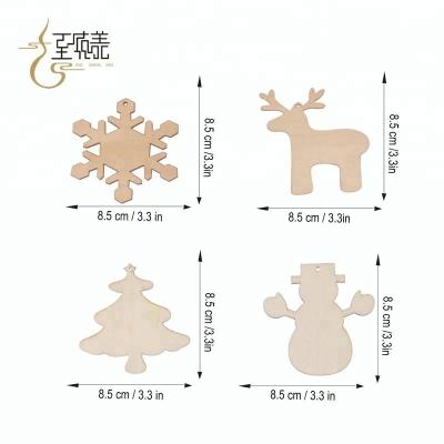 China Christmas ornament unfinished wooden ornaments for Christmas for sale