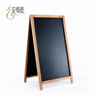 China A Sight Board Sign For Sidewalk China Wholesale Chalk Magnetic Wooden Blackboard For Cafe for sale